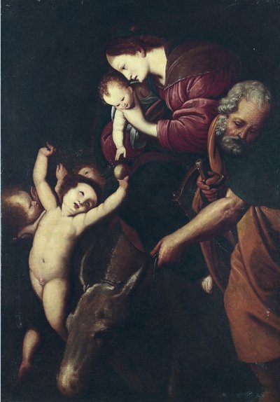 The Holy Family on the Flight into Egypt by Circle of Giovanni Battista Crespi